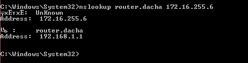 DNS сервер в домашней сети nslookup